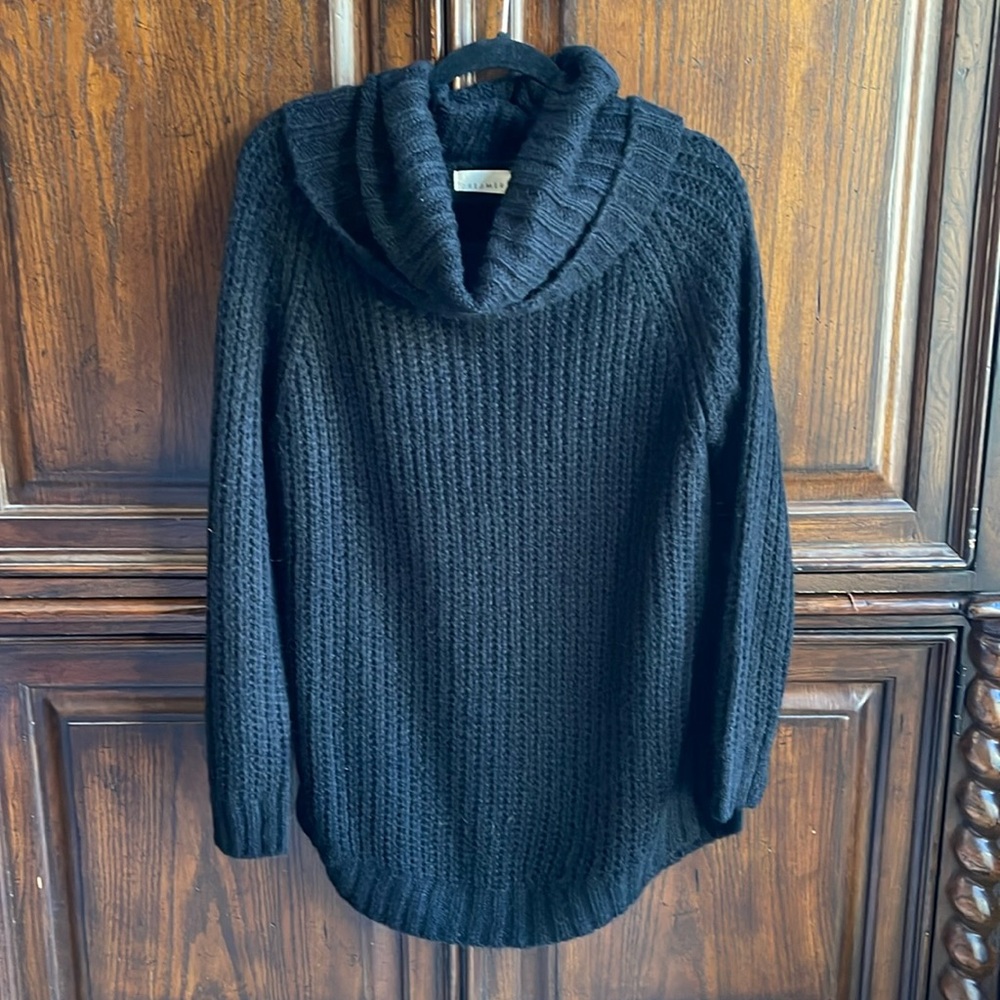 Dreamers Black Cowlneck Sweater